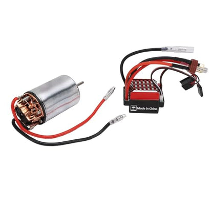 Alomejor 550 Brushed Motor, High Purity Copper Windings 60A ESC Combo with T Plug for 1/10 RC Crawler Car Axial SCX10 II III (11T) - size: 11T