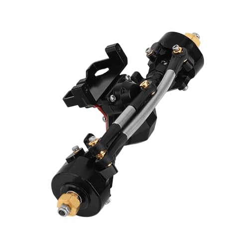 Diamond Shape SCX24 Aluminum Axle Upgrades for Axial SCX24 Deadbolt C10 JLU Gladiator Bronco 1/24 RC Crawler (Black) - color: Black