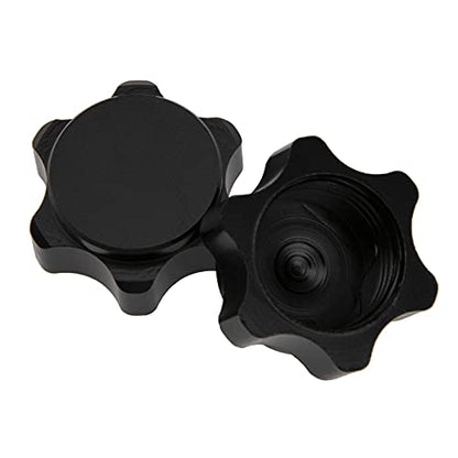 8Pcs Metal RC Wheel Hub Anti-Dust Cover 17mm Rim Hex Nut Compatible with Teamc HSP 1/8 HPI RC Car Truck (Black) - color: Black