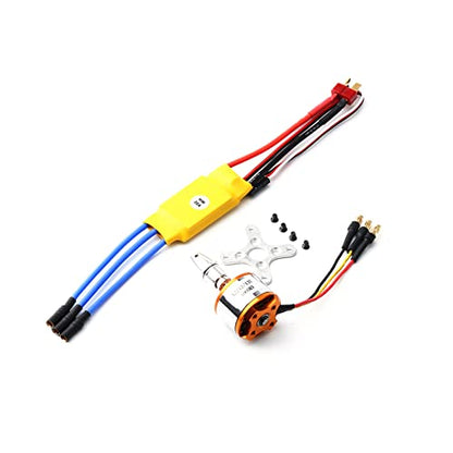 GoolRC 2212 1000KV Brushless Motor 30A ESC with T Plug 3.5mm Banana Connectors for RC Plane Helicopter Electronic Speed Controller - size: 1000kv with esc
