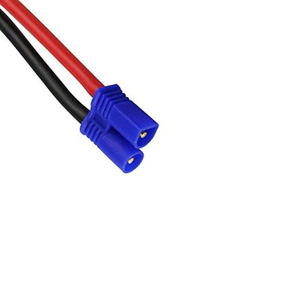 FLY RC 2pcs 4mm Male Banana Plug to EC2 Male Connector RC Balance Charge Lead Adapter 16AWG for Hubsan H501S X4 RC Quadcopter Lipo Battery - style: 2 Pcs EC2 charge cable