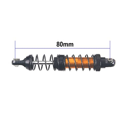 4Pcs ShareGoo Metal Shock Absorber 70/80/90/100/110/120mm Damper Compatible with Tamiya CC01 Traxxas TRX4 Axial SCX10 D90 D110 RR10 1/10 RC Crawler Car (80mm Hole Distance) - size: 80mm Hole Distance