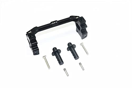 GPM For Traxxas TRX-4 Defender/Tactical Unit/Ford Upgrade Parts Aluminum Front Adjustable Body Mount & Post - 7Pc Set Black