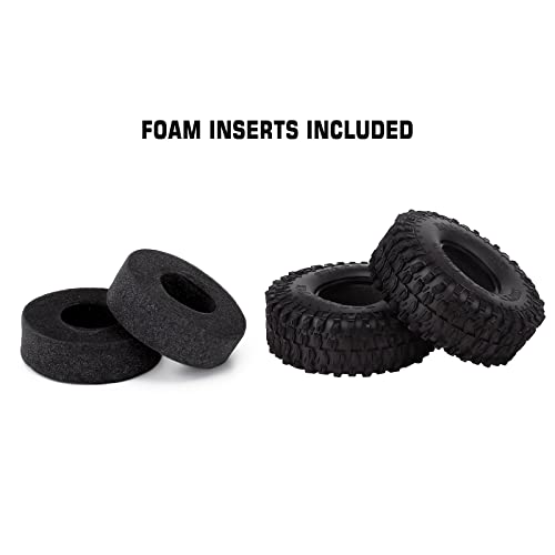 INJORA 1.9" Rubber Rocks Tires for 1:10 RC Rock Crawler Axial SCX10 90046 AXI03007 D90 D110 TF2 Traxxas TRX-4