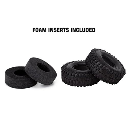 INJORA 1.9" Rubber Rocks Tires for 1:10 RC Rock Crawler Axial SCX10 90046 AXI03007 D90 D110 TF2 Traxxas TRX-4