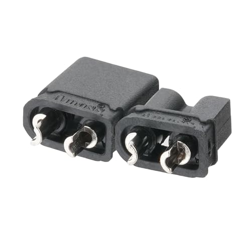 ELFCULB 20 Pairs Amass XT30U Upgrade Male & Female Connectors, Nickel Plated Drone, for RC UAV Robots (Black) - color: 20 Pairs XT30U(Black)