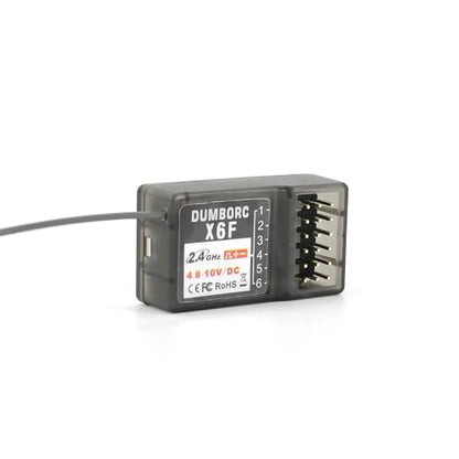 (4PCS) DUMBORC2.4G 6 Channel RC Car Receiver X6F X6FG Combo for RC Car Boat Used for DUMBORC X4 X6 X10 Transmitter (X6F*2 X6FG*2)