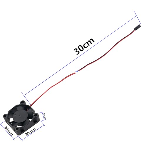 2Pack ShareGoo RC Motor Cooling Fan Heatsink 3010 30mmx30mmx10mm Brushless Cooler DC 5V Compatible with HSP HPI Wltoys Himoto Tamiya Redcat 1/10 RC Car Truck Boat