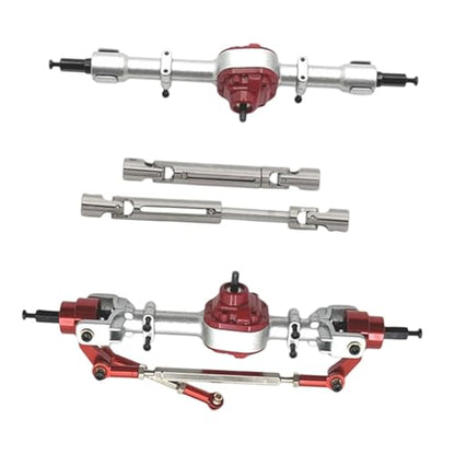 Colaxi Metal Front Rear Axles Set 1/12 Scale RC Car Upgrade Repairing DIY Replace Parts Drive Shafts for MN82T MN82 MN82S LC79, Red - color: Red