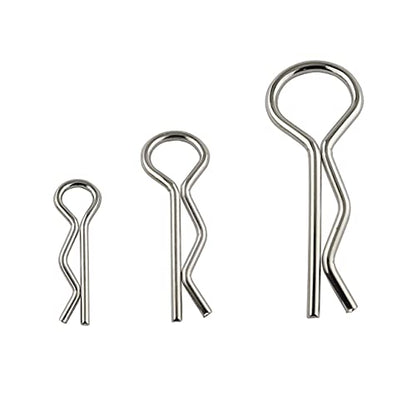 E-outstanding 60 Pcs Universal Body Shell Car Body Clips R Shape Pins Suitable for All 1/8th 1/10th 1/16th Scale, RC Car Truck Boat Buggy Models Parts
