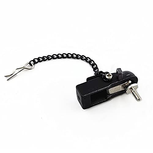 Climbing car Trailer Attachment kit Metal Hitch Trailer Hook Ball Buckle Simulation Link Component Compatible with 1/10 Scale RC Crawler Car, Black