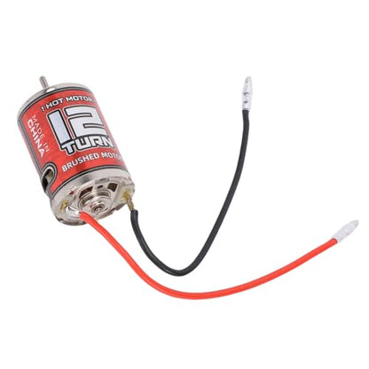 540 Brushed Motor Iron Copper 12T RC Brushed Motor High Torsion Low Noise Two Way Bearing Strong Magnetic Force for RC Car Boat Trunk HSP