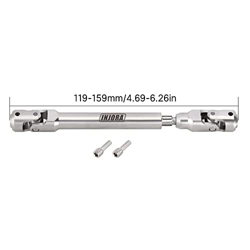 INJORA Stainless Steel Heavy-Duty Drive shafts for 1/10 RC (119-159mm) - size: 119-159mm