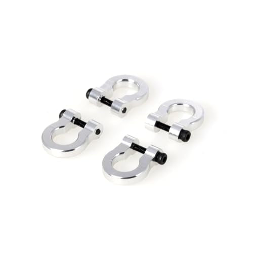 LCX 1/10th RC Crawler Car 4PCS Aluminum Bumper Tow Shackle Set for TRX4 TRX6 SCX10 II SCX10 III SCX10 PRO Gen7 Gen8 Gen9, Upgrades Parts Accessories (Silver - CNC) - color: Silver - Cnc