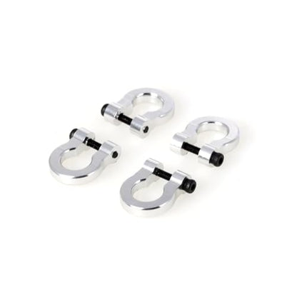 LCX 1/10th RC Crawler Car 4PCS Aluminum Bumper Tow Shackle Set for TRX4 TRX6 SCX10 II SCX10 III SCX10 PRO Gen7 Gen8 Gen9, Upgrades Parts Accessories (Silver - CNC) - color: Silver - Cnc
