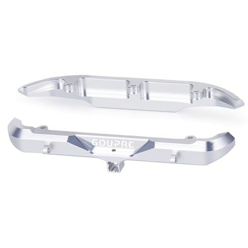 GOUPRC Aluminum Alloy RC Front & Rear Bumper for Axial SCX30 Bronco C10 1/30 RC Crawler Car Upgrade Replacement Parts - color: Sliver