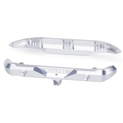 GOUPRC Aluminum Alloy RC Front & Rear Bumper for Axial SCX30 Bronco C10 1/30 RC Crawler Car Upgrade Replacement Parts - color: Sliver