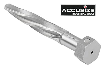 Accusize Industrial Tools 13/16 inch Bridge Reamer, Magnetic Hex Shank, Hss Spiral Flutes Aligning Reamers, Car Reamers, 1523-8035 | Magnetic Hex Shank, HSS Spiral Flutes Aligning Reamers, Size: 13/16", Flt Len: 5", OAL: 7", Hex Shank Size: 1-1/4" - size: