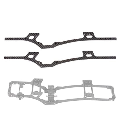 2pcs Carbon Fiber LCG Chassis Rails for 1/10 RC Crawler SCX10 Lower Center of Gravity DIY Upgrade Lightweight Thickened Upgrade Frame Rails - color: 2pcs Carbon Fiber Lcg Chassis Rails