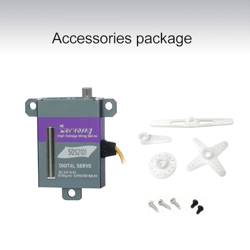 SERVOMY-SDS2101-21G 8mm Ultra-Thin Micro Wing Servo Coreless Motor 10Kg 0.08s/60° 8.4V Metal Gear Aluminum Case 15T Horn 180° Digital Servo Gliders