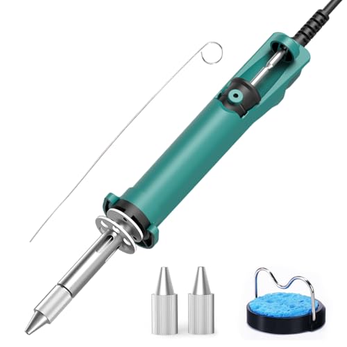 YIHUA 929D VI Temperature Controlled Electric Desoldering Iron with Upgraded Performance Heated Solder Sucker Tool with 3 Nozzles Soldering Iron Pump Function