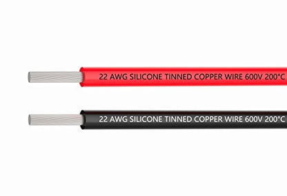 TUOFENG 22 AWG Silicone Wire Kit - 400ft | Flexible, Hook Up Cable - size: 22 AWG 2 Colors Silicone Wire 200ft
