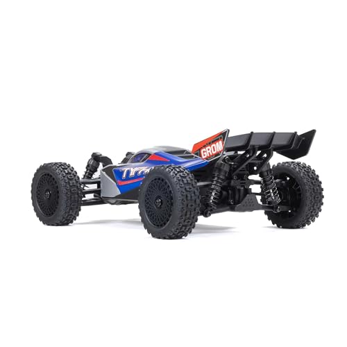 ARRMA Typhon GROM 4x4 RC Buggy, RTR, Blue/Silver | Smart Small Scale, Battery & Charger Included, ARA2106T1 - color: Blue/Silver
