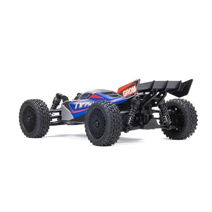 ARRMA Typhon GROM 4x4 RC Buggy, RTR, Blue/Silver | Smart Small Scale, Battery & Charger Included, ARA2106T1 - color: Blue/Silver