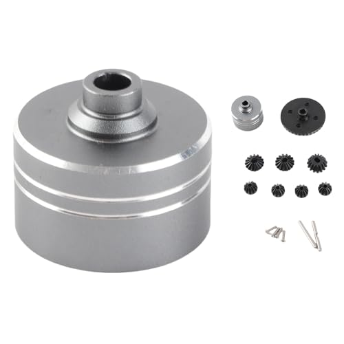 RC Metal Differential Gear Set, Aluminum Drive Gear Upgrade for TT02 XV02, Racing Performance Enhancement Kit - color: Ti Color