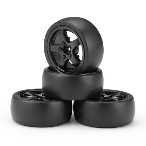 HAIBOXING RC Drift Car Spare Parts,1/18 Remote Control replacement Drift Wheels Complete(Front/Rear) 4pcs with Wheel Rings Apply to 2196 & 2197(29012)