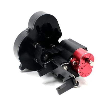RC Transmission Gearbox Compatible with Axial SCX10 II III 1/10 RC Crawler Car Metal 2 Speed Shiftable Transmission Gearbox Upgrades Parts Accessories