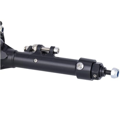 HD44 Axles, 1/10 RC Offset Straight Axles, CNC Aluminum Integrated Front & Rear Axles with High-Strength Steel Gears, for 1/10 RC Crawlers Vanquish VS4-10 & Axial SCX10 II Upgrades (Black) - color: Black
