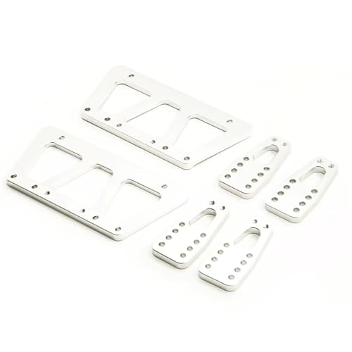 RC Car Accessories Compatible with Axial for SCX10 1/10 RC Crawler Car Upgrade Parts Aluminum Alloy for Chassis Lift Plate Kit(Silver) - color: Silver