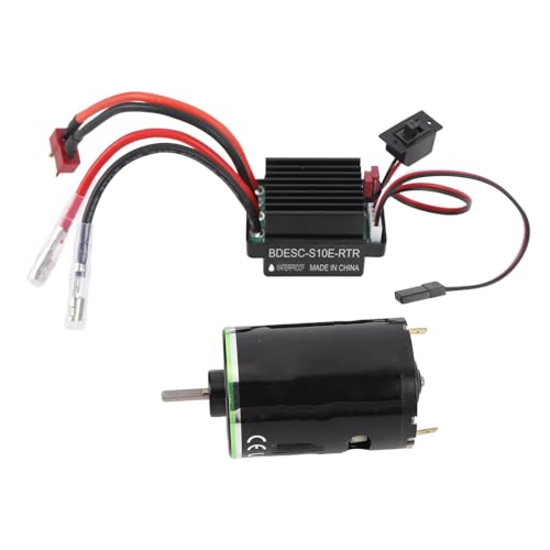 RC Brushed Motor ESC Set, 550 Brushed Motor with 30% Longer Armature High Torsion Water Built in Cooling Fan, for 1/10 Scale RC Crawler Car (35T) - size: 35T