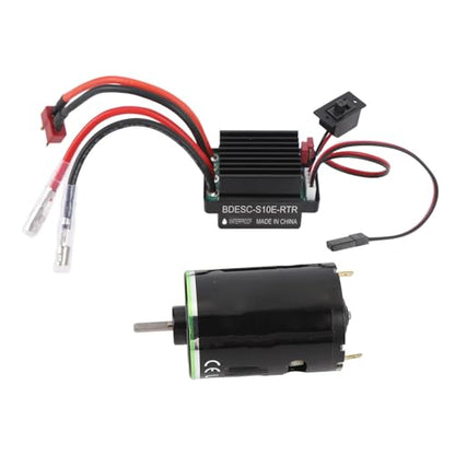 RC Brushed Motor ESC Set, 550 Brushed Motor with 30% Longer Armature High Torsion Water Built in Cooling Fan, for 1/10 Scale RC Crawler Car (35T) - size: 35T