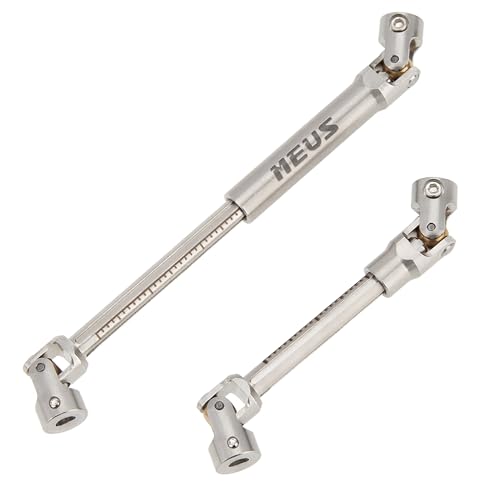 MEUS RACING SCX24 Driveshaft Cut to Length Driveshaft for 1/24 Axial SCX24 RC Crawler Car (Silver) - color: Silver
