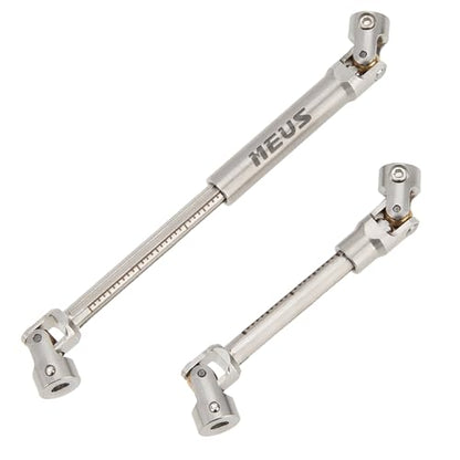 MEUS RACING SCX24 Driveshaft Cut to Length Driveshaft for 1/24 Axial SCX24 RC Crawler Car (Silver) - color: Silver