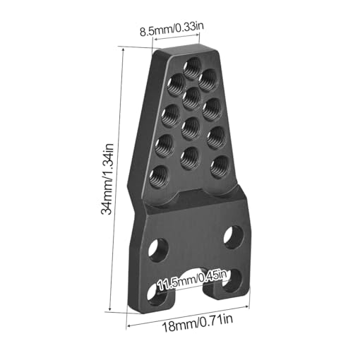 4PCS CNC Aluminum Shock Mount for TRX4 SCX10 1/10 RC Crawler | Black anodized,lightweight & durable.Adjust height & angle for optimal suspension tuning.For SCX10 II 90046, D90, D110.