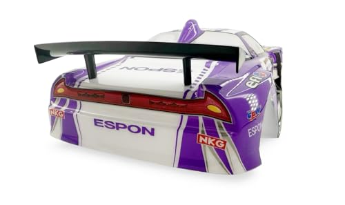 1/10 Scale RC Drift Racing Touring On Road Car Painted Body Shell, Spoiler Included, Pre-Cut, 258mm Wheelbase (Honda NSX-GT Style) - color: Honda Nsx-gt Style