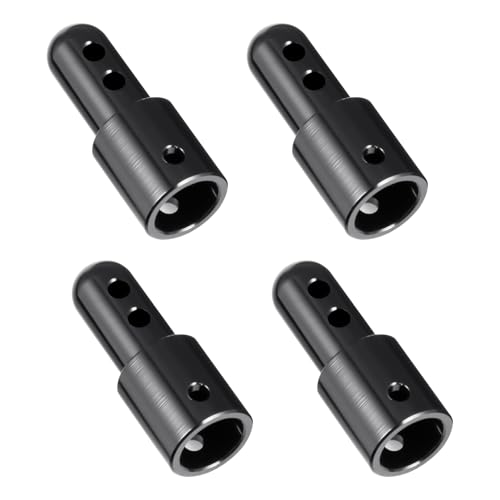 RCHUBAM 4PCS Body Posts with Pins for MJX Hyper Go 14210 14209 14301 14302 | Aluminum Front & Rear Body Posts,RC Upgrade Parts,2 Color - color: Black