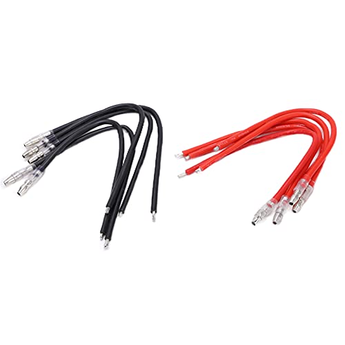10pcs RC Motor Cable,4mm Banana Plugs Connector Extension Cable Wire 16AWG Silicone Wire for Scx10, for Gen8 RC Motor Model Car Accessories