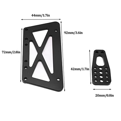 RC Chassis Lift Plate Set, Aluminum Alloy Chassis Lift Plate Assembly for Axial SCX10 1/10 RC Model Car Parts (Black