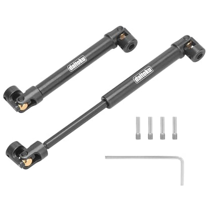 daitoku 2PCS 109-154mm Universal RC Drive Shaft for 1/10 Axial SCX10 SCX10-II Redcat D90 Gen7 /Pro RC4WD GEN8 RC Crawler - size: 109-154mm