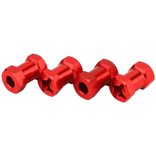 4PCS 12mm Aluminum Wheel Hex Hub 15/20/25mm Offset Extension Hex Drive Coupler Adaptor for 1/10 RC Crawler Car AXIAL AX10 SCX10 I II D90 CC01 F350 Upgrade Part (20mm red)-516f1gdsfg