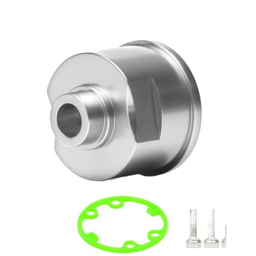 Alloy Differential Diff Case Carrier #5381 Upgrade for RC Cars Traxxas 1/10 4-Tec 2.0 T-Maxx Slash Slayer Revo Rustler(Silver) - color: Silver