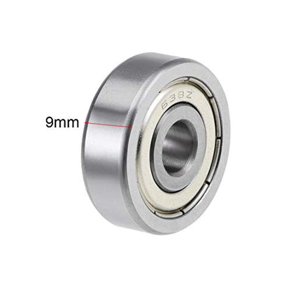 uxcell 638ZZ Deep Groove Ball Bearings Z2 8mm X 28mm X 9mm Double Shielded Carbon Steel 2pcs - size: 8mmx28mmx9mm
