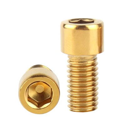 6Pcs Bike Screws M6x10 12 16 18 20 25 30 35mm Stainless Steel Socket Head Cap Allen Hex Bolt (Gold, M6 x12mm) - color: Gold, size: M6 x12mm