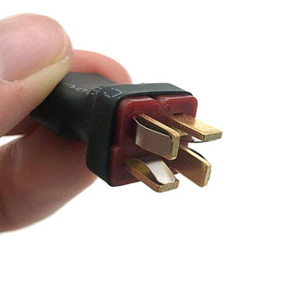 4Pcs No Wire RC T Series Connector 1 Female to 2 Male T Plug | In Series Power Connector Adapter, For RC Quadcopter Multirotor - style: T Series Connector