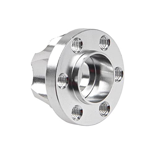 Metal RC 12mm Wheel Hex Hub Extension Combiner Compatible with 1.9/2.2inch Wheel Rim Axial SCX10 Traxxas TRX4 D90 1/10 RC Crawler (12mm, Silver) - color: Silver, size: 12mm