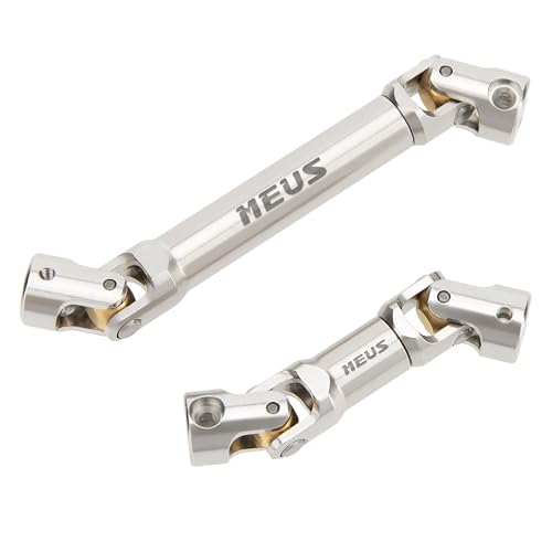MEUS RACING SCX24 Driveshaft Center Drive Shaft for Axial 1/24 SCX24 Deadbolt AXI90081 B17, Silver